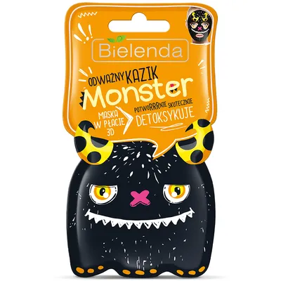 Bielenda Monster, Maska w płacie 3D detoksykująca `Odważny Kazik`