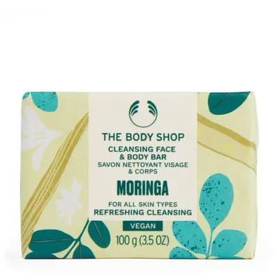 The Body Shop Moringa, Cleansing Face & Body Bar (Oczyszczające wegańskie mydło do twarzy i ciała `Moringa`)