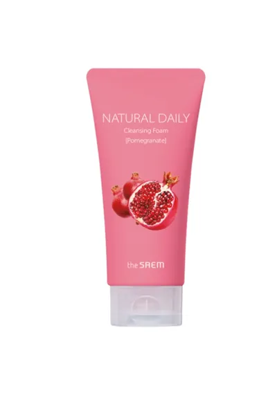 The Saem Natural Daily, Cleansing Foam Pomegranate (Pianka oczyszczająca do twarzy z granatem)