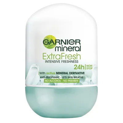Garnier Mineral, Extra Fresh Intensive Freshness 48 H (Antyperspirant z pochodną aktywnego minerału przeciw przykremu zapachowi (nowa wersja))