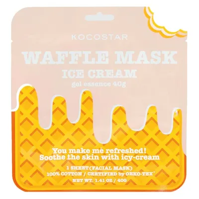 Kocostar Ice Cream Waffle Mask (Ujędrniająca maska `Lody`)