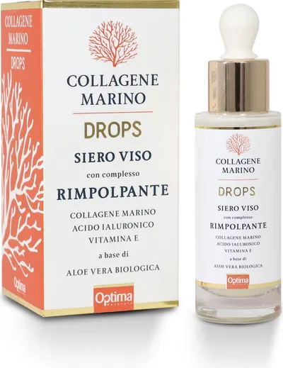Optima Naturals Marine Collagen Drops Face Serum (Innowacyjny koktajl z aktywnymi składnikami o działaniu przeciwstarzeniowym)