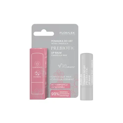 Floslek Prebiotic Lip Care, Wosk Candelilla, Prebiotyczna pomadka do ust