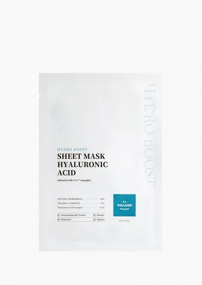 11 Village Factory Hydro Boost Sheet Mask, Hyaluronic Acid (Maska w płacie z kwasem hialuronowym)