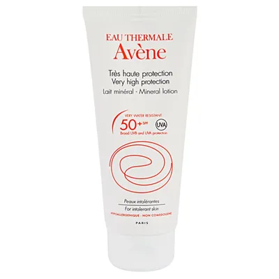 Eau Thermale Avène Tres Haute Protection Lait Mineral [Very High Protection Mineral Lotion] SPF 50+ (Mleczko mineralne SPF 50+)