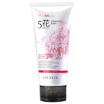 It's Skin 5 Flowers Cleansing Foam (Kwiatowa nawilżająca pianka do mycia twarzy)