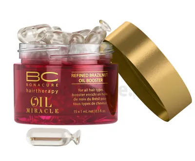 Schwarzkopf Professional BC Bonacure, Oil Miracle Refined Brazilnut Oil Booster (Kuracja w kapsułkach  przed myciem włosów)