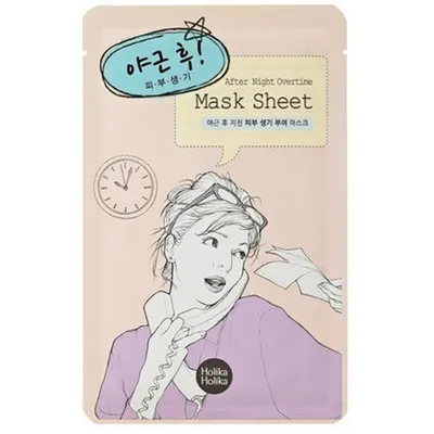 Holika Holika After Night Overtime, Mask Sheet (Rewitalizująca maseczka do twarzy w płacie)