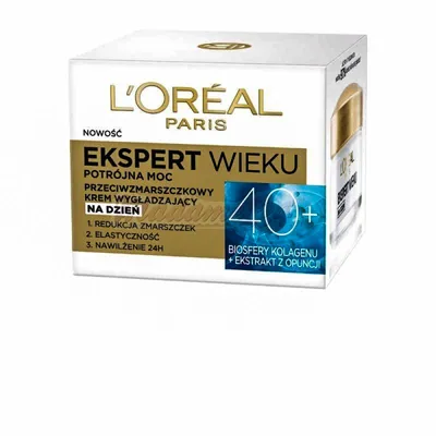L'Oreal Paris Ekspert Wieku, Przeciwzmarszczkowy krem wygładzający na dzień 40+ `Potrójna moc`
