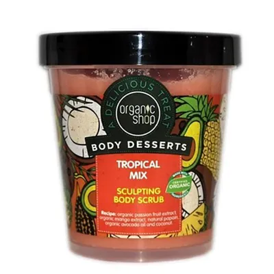 Organic Shop Body Desserts, Tropical Mix, Sculpting Body Scrub (Scrub rzeźbiący ciało 'Tropikalny Mix')