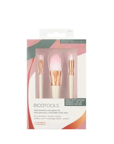 EcoTools Glow Collection, Mini Brushes Max Glow Kit (Zestaw mini pędzli)