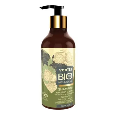 Venita Bio Natural Care,  Szampon do włosów farbowanych i wymagających regeneracji `Żeńszeń & jabłko`