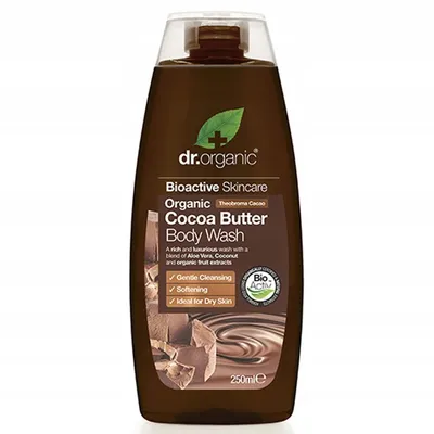Dr.Organic Bioactive Skincare, Organic Cocoa Butter Body Wash (Żel pod prysznic z organicznym masłem kakaowym)