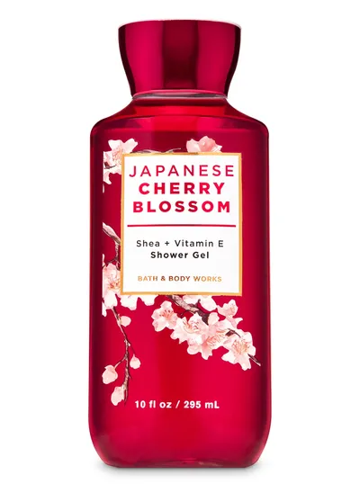 Bath & Body Works Japanese Cherry Blossom, Shea + Vitamin E Shower Gel (Żel pod prysznic `Masło shea i witamina E`)