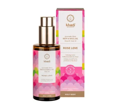 Khadi Skin & Soul, Oil Rose Love (Odżywczy olejek do ciała)