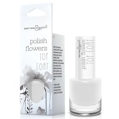 Sense & Body Polish Flowers, Top Coat (Nabłyszczający lakier nawierzchniowy)