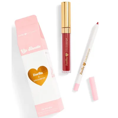 ColourPop Zoella x ColourPop, Lip Bundle (Zestaw do makijażu ust pomadka w płynie i konturówka)
