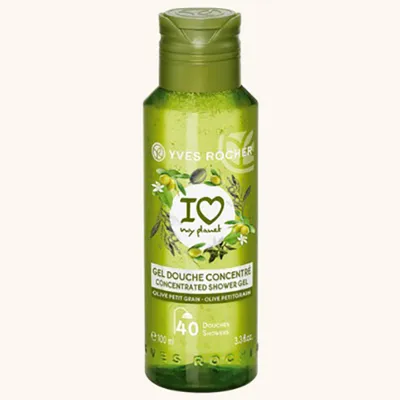 Yves Rocher I Love My Planet, Gel Douche Concentre Olive Petit Grain [Concentrated Shower Gel 'Olive Petit Grain'] (Skoncentrowany żel pod prysznic 'Oliwka i petit grain')