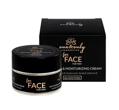 One & Only Cosmetics For Face For Men, Anti-aging & Moisturising Cream with Aloe Vera (Krem do twarzy dla mężczyzn z 80% wyciągu z aloesu)
