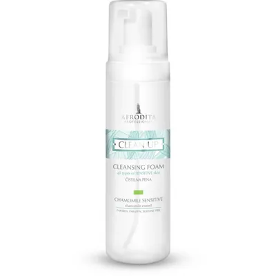Kozmetika Afrodita (Afrodita Cosmetics) Clean Up, Cleansing Foam Chamomille Sensitive (Pianka oczyszczająca do demakijażu)