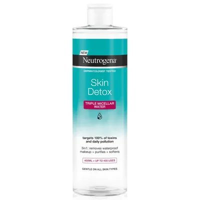 Neutrogena Skin Detox, Triple Micellar Water (Micelarna woda oczyszczająca makijaż wodoodporny)