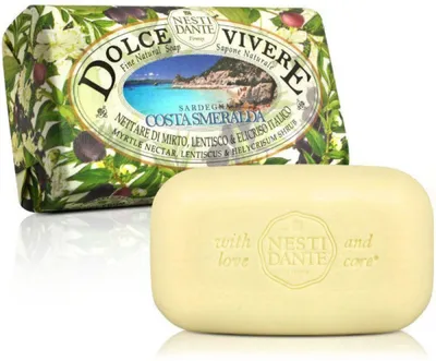 Nesti Dante Dolce Vivere Sardegna Costa Smeralda, Myrtle Nectar, Lentiscus & Helycrisum Shrub Natural Soap (Naturalne mydło toaletowe `Nektar z mirtu, pistacja & kocanka`)