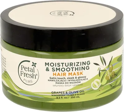 Petal Fresh Pure Moisturizing & Smoothing Hair Mask (Maska do włosów nawilżająco-wygładzająca `Winogrona i Oliwa`)