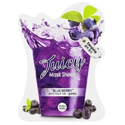Holika Holika Juicy Mask Sheet `Blueberry` (Maska w płacie energizująca)