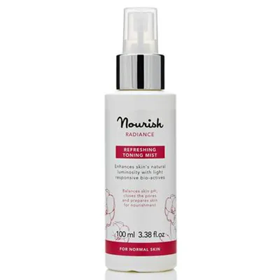 Nourish London Radiance, Refreshing Toning Mist (Odświeżający tonik do twarzy do cery normalnej)