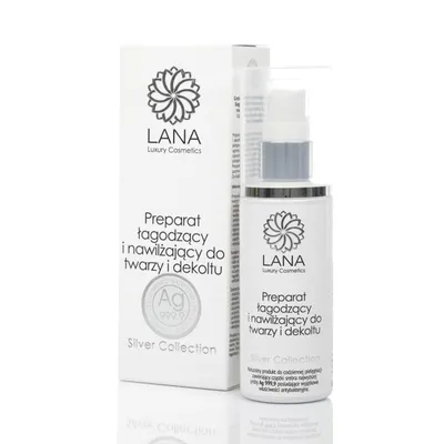 Lana Luxury Cosmetics Silver Collection, Preparat łagodzący i nawilżający do twarzy i dekoltu