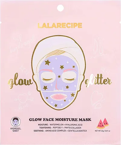 Lalarecipe Glow Face Moisture Mask (Rozświetlająca maska hydrożelowa do twarzy)