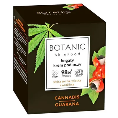 Botanic Skin Food Bogaty krem pod oczy `Cannabis i guarana`