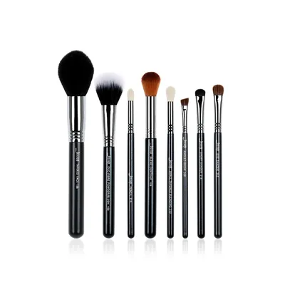 Jessup T121 Black/Silver Brushes Set (Zestaw 8 pędzli do makijażu)