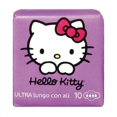 Parmon SpA Hello Kitty, Ultra Super Lungo Con Ali (Podpaski higieniczne ze skrzydełkami)