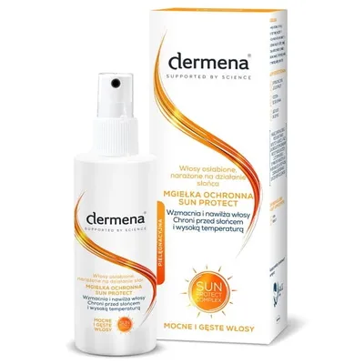 Dermena Sun Protect, Mgiełka ochronna do włosów osłabionych, narażonych na działanie słońca