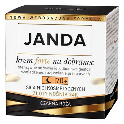 Janda Czarna róża, Krem do twarzy forte na noc `Siła nici kosmetycznych złoty nośnik 24K`