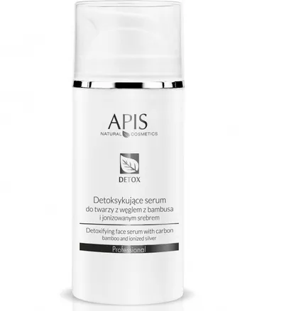 Apis Professional Line, Detox, Detoksykujące serum do twarzy z węglem z bambusa i jonizowanym srebrem