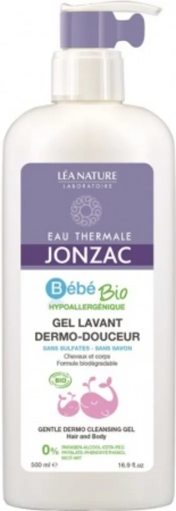 Eau Thermale Jonzac Bebe Bio, Hypoallergenique Gel Lavant Dermo-Doucer (Hipoalergiczny dermożel do mycia dla dzieci na bazie wody termalnej)