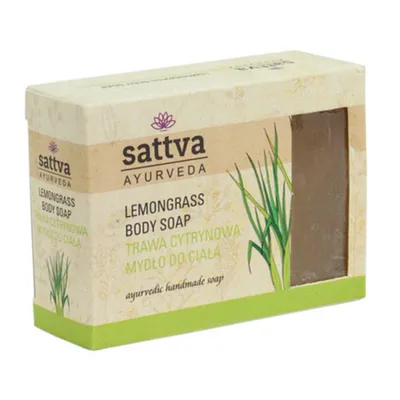 Sattva Ayurveda Lemongrass Body Soap (Mydło do twarzy i ciała `Trawa cytrynowa`)