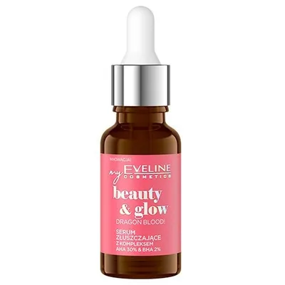 Eveline Cosmetics Beauty & Glow, Serum złuszczające z kompleksem AHA 30% & BHA 2% `Dragon Blood! `
