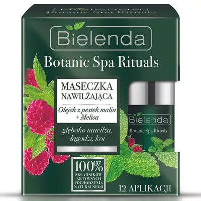 Bielenda Botanic Spa Rituals, Maseczka nawilżająca `Olejek z pestek malin +  melisa`