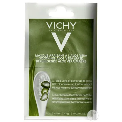 Vichy Mineral Masks Soothing Aloe Vera (Łagodząca maseczka do twarzy z aloesem)