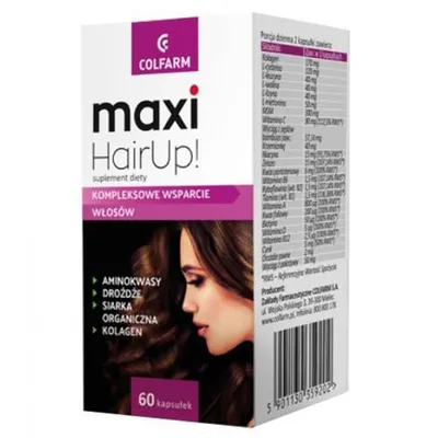 Colfarm Suplement diety Maxi HairUp! Kompleksowe odżywienie włosów