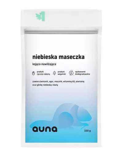 Auna Niebieska maseczka kojąco-nawilżająca