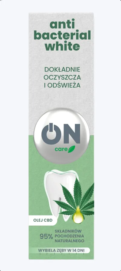 WhiteON ON Care, Łagodnie wybielająca pasta do zębów `Anti Bacterial White`