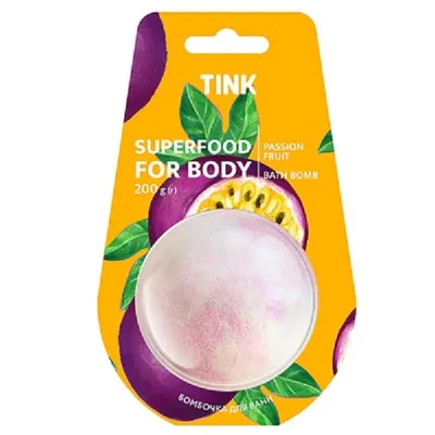 Tink Superfood For Body Passion Fruit Bath Bomb (Kula do kąpieli `Marakuja`)