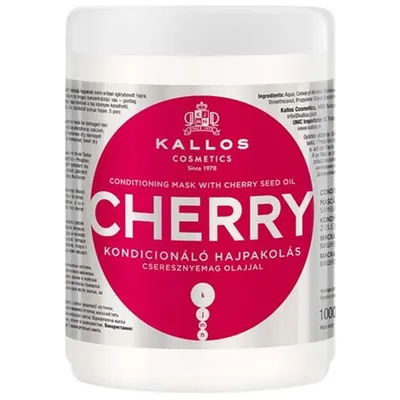 Kallos KJMN, Cherry, Maska do włosów z olejem z pestek czereśni