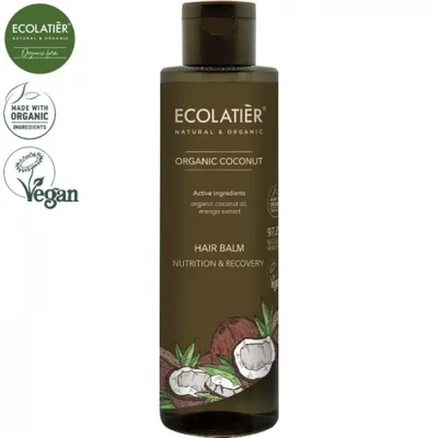 Ecolatier Organic Coconut, Hair Balm Nutrition & Recovery (Balsam do włosów `Odżywianie i odnowa`)