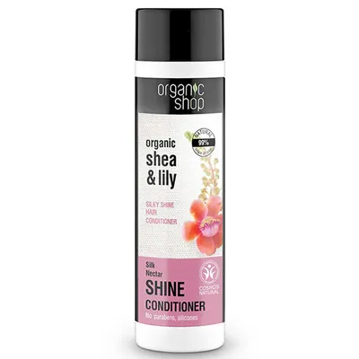 Organic Shop Organic Shea & Lily, Silk Nectar Shine Conditioner (Balsam do włosów `Jedwabny nektar`)