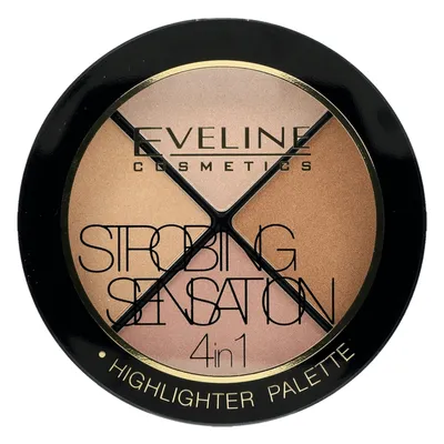 Eveline Cosmetics Strobing Sensation, 4 in 1 Highlighter Palette (Paleta rozświetlająca 4 w 1)